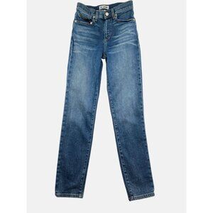 Le Jean Vivie Slim Jeans Womens 24 Blue Denim Made USA Mid Rise Stretch Classic
